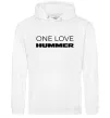 Чоловіча толстовка (худі) Hummer one love Білий фото