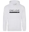 Чоловіча толстовка (худі) Hummer one love Сірий меланж фото