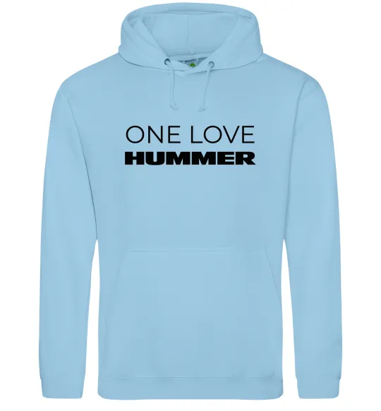 Чоловіча толстовка (худі) Hummer one love Блакитний фото