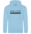 Чоловіча толстовка (худі) Hummer one love Блакитний фото