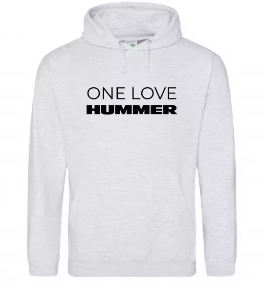 Женская толстовка (худи) Hummer one love Серый меланж фото