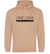 Женская толстовка (худи) Hummer one love Песочный Женская толстовка (худи) Hummer one love Песочный фото
