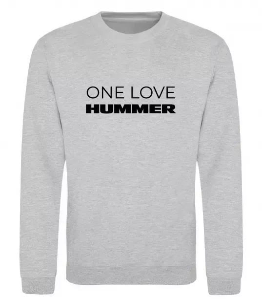 Свитшот Hummer one love Серый меланж фото