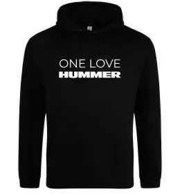 Чоловіча толстовка (худі) Hummer one love Чорний фото