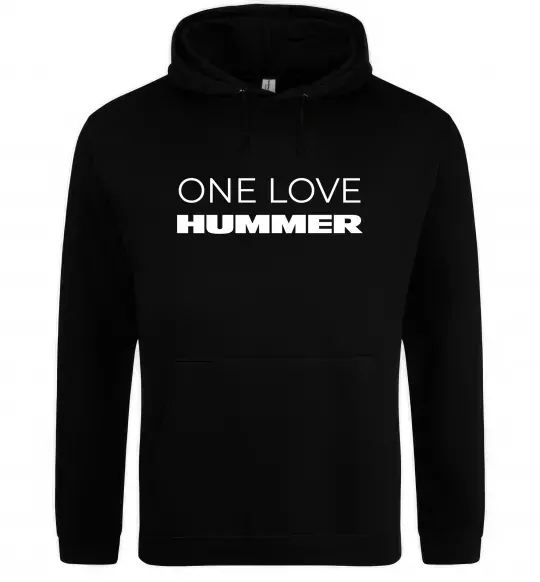 Женская толстовка (худи) Hummer one love Черный фото