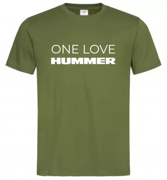 Чоловіча футболка Hummer one love Оливковий фото