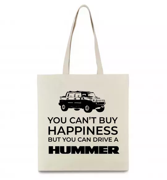 Эко-сумка You can drive Hummer Бежевый фото