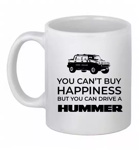 Чашка керамічна You can drive Hummer Білий фото