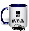 Чашка з кольоровою ручкою You can drive Hummer Глибокий темно-синій фото