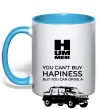 Чашка з кольоровою ручкою You can drive Hummer Блакитний фото