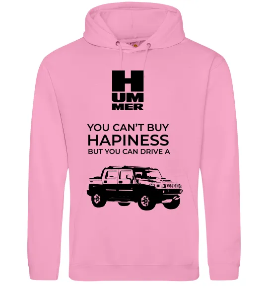 Женская толстовка (худи) You can drive Hummer Розовый фото