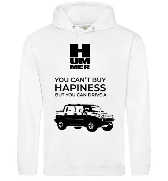 Жіноча толстовка (худі) You can drive Hummer Білий фото
