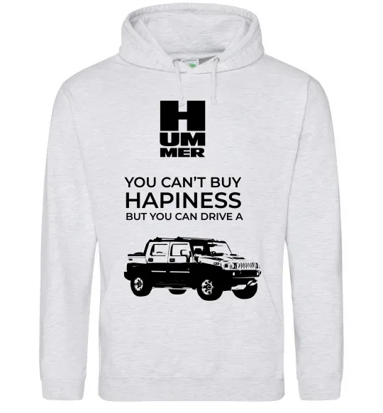 Жіноча толстовка (худі) You can drive Hummer Сірий меланж фото