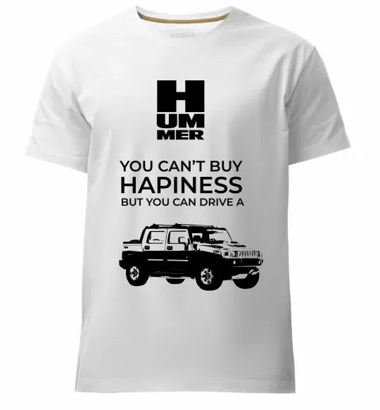 Чоловіча преміум футболка You can drive Hummer Білий фото