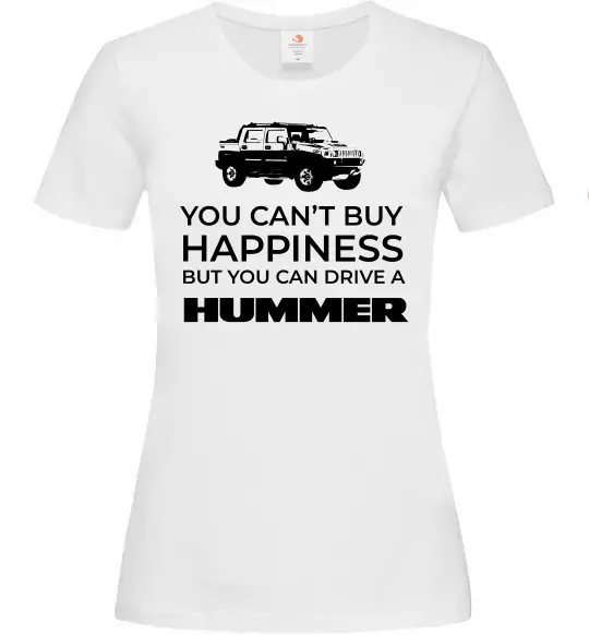 Женская футболка You can drive Hummer Белый фото
