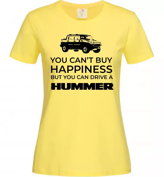 Женская футболка You can drive Hummer Лимонный фото
