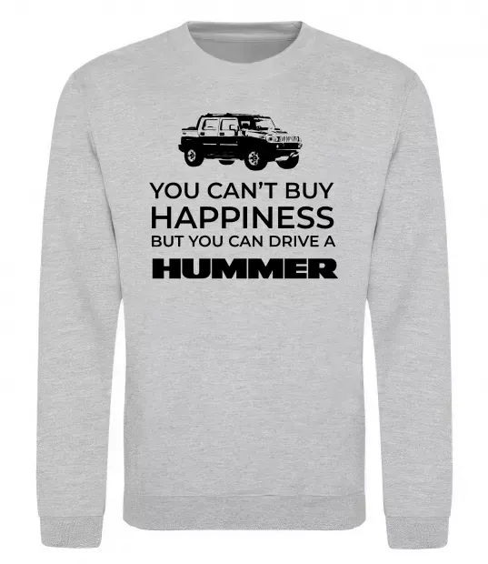 Світшот You can drive Hummer Сірий меланж фото