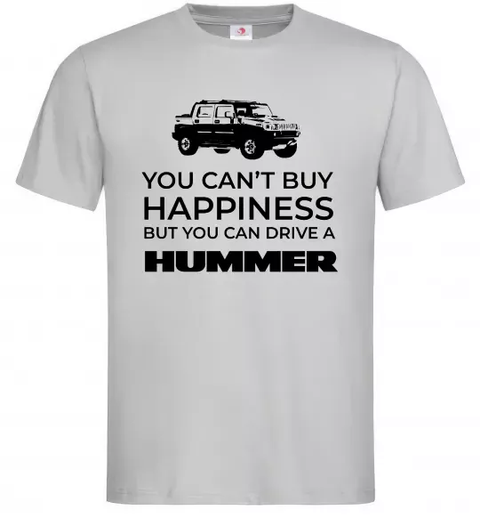 Мужская футболка You can drive Hummer Серый фото