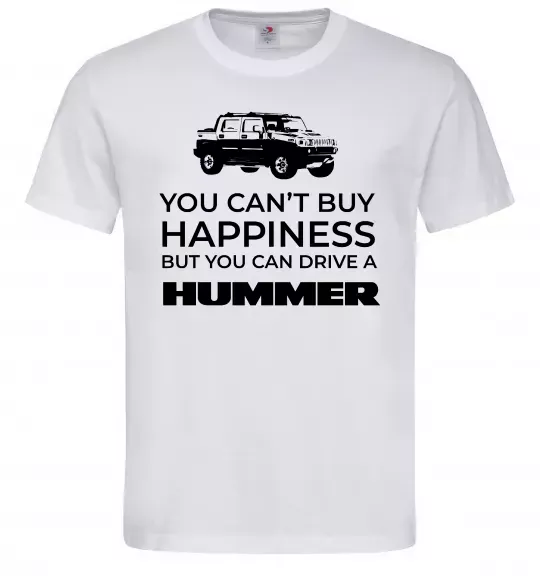 Мужская футболка You can drive Hummer Белый фото