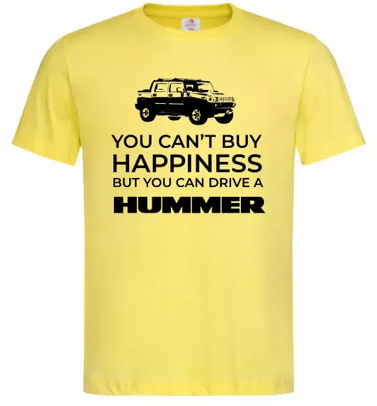 Мужская футболка You can drive Hummer Лимонный фото