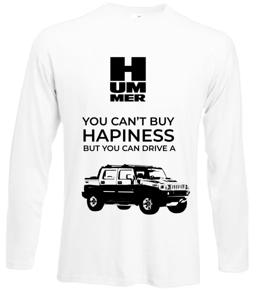 Лонгслів You can drive Hummer Білий фото