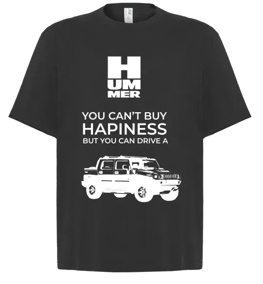 Футболка Оверсайз You can drive Hummer Чорний фото
