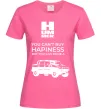 Женская футболка You can drive Hummer Ярко-розовый фото