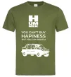Мужская футболка You can drive Hummer Оливковый фото