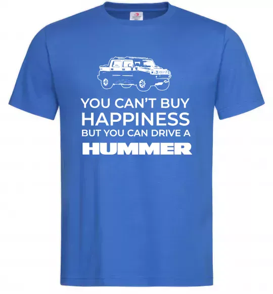 Мужская футболка You can drive Hummer Ярко-синий фото