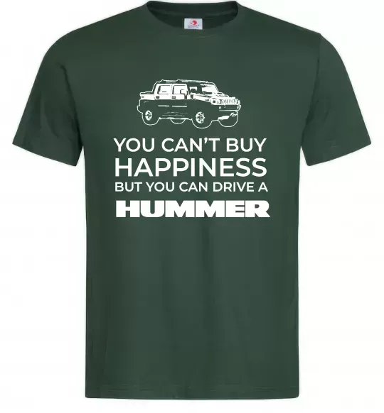 Мужская футболка You can drive Hummer Темно-зеленый фото