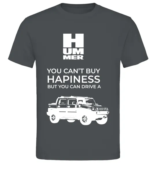 Мужская футболка You can drive Hummer Графит фото