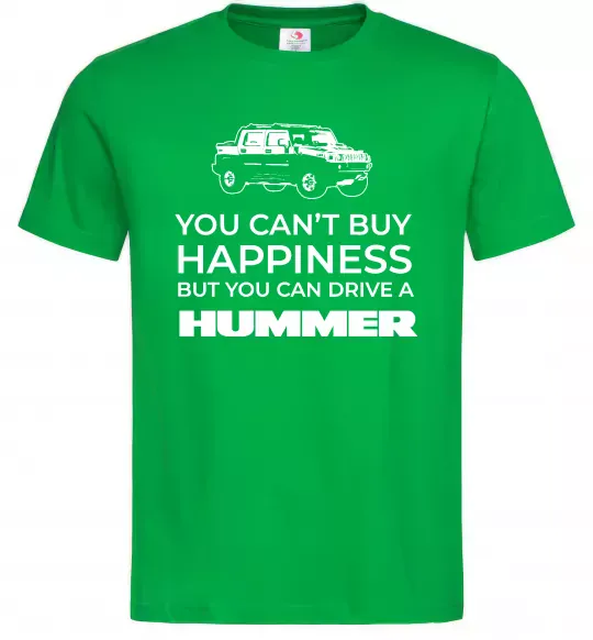 Мужская футболка You can drive Hummer Зеленый фото