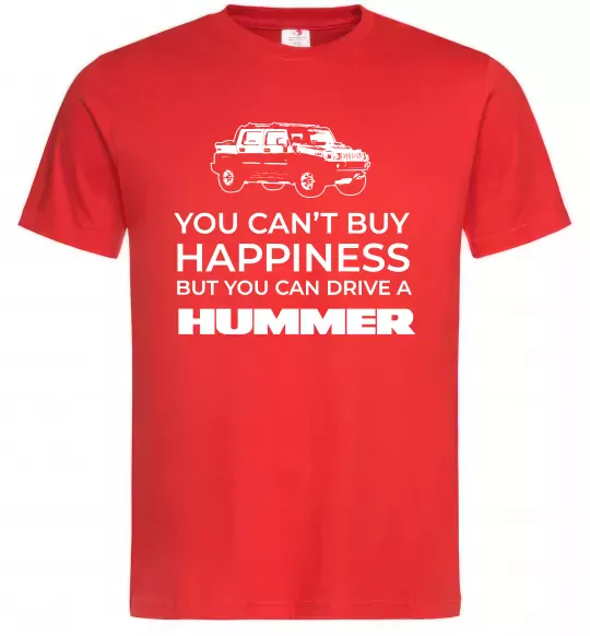 Мужская футболка You can drive Hummer Красный фото