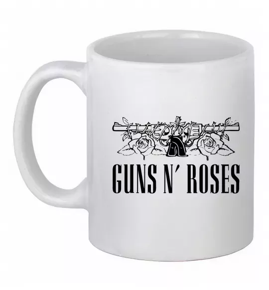 Чашка керамическая Guns N` Roses Белый фото