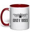 Чашка з кольоровою ручкою Guns N` Roses Червоний фото