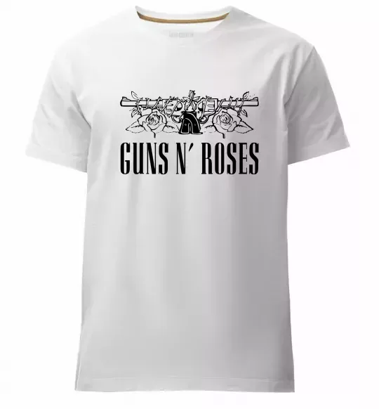 Мужская премиум футболка Guns N` Roses Белый фото