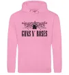 Мужская толстовка (худи) Guns N Roses Розовый фото