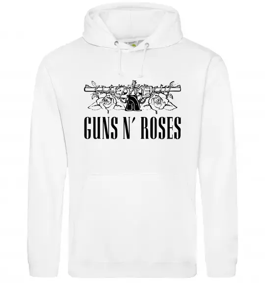 Мужская толстовка (худи) Guns N` Roses Белый фото