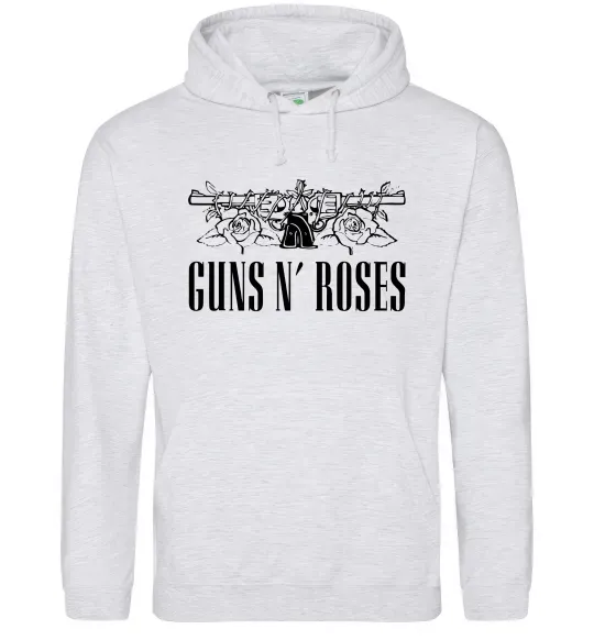 Мужская толстовка (худи) Guns N` Roses Серый меланж фото