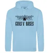 Мужская толстовка (худи) Guns N Roses Голубой фото