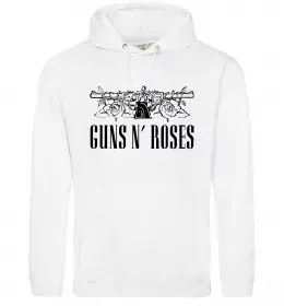 Женская толстовка (худи) Guns N` Roses Белый фото