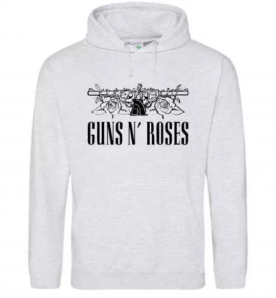 Женская толстовка (худи) Guns N` Roses Серый меланж фото