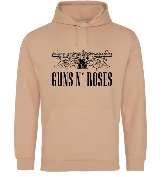 Женская толстовка (худи) Guns N` Roses Песочный фото