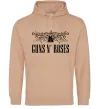 Женская толстовка (худи) Guns N` Roses Песочный фото