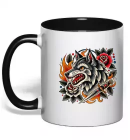 Чашка с цветной ручкой