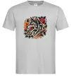 Чоловіча футболка Олдскул вовк Сірий фото