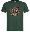 Чоловіча футболка Олдскул вовк Темно-зелений фото