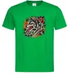 Чоловіча футболка Олдскул вовк Зелений фото