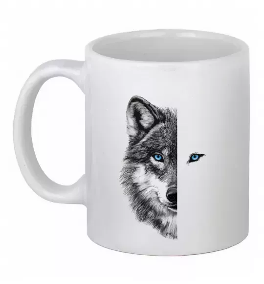 Чашка керамическая Вовк око Белый фото