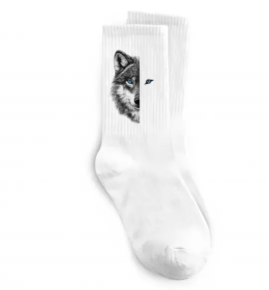 Носки Вовк око Белый фото